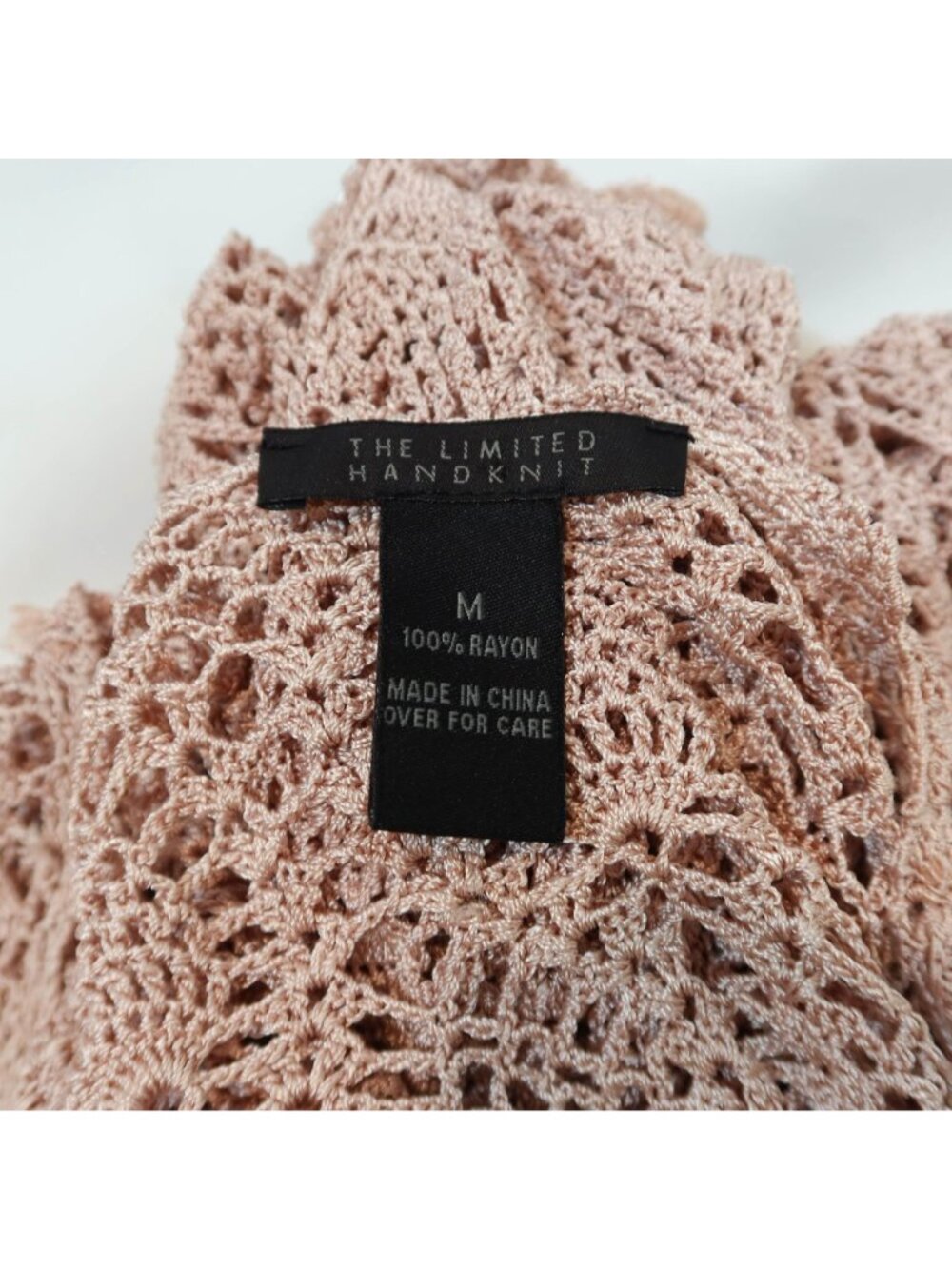 THE LIMITED Y2K Vintage Hand Crochet Sheer Top Size M Boho Festival Beach Fairy - Picture 7 of 7